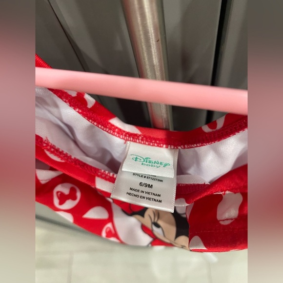 Adorable Minnie Mouse One Piece with Attached Tutu - Picture 3 of 3